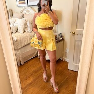 Yellow short and top set